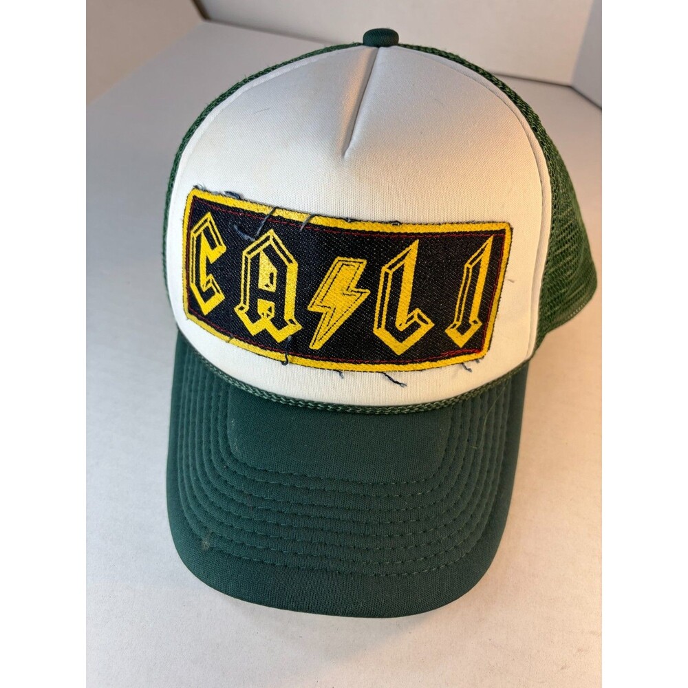 Cali "Cali Good Life" Green and White Adjustable Trucker Hat